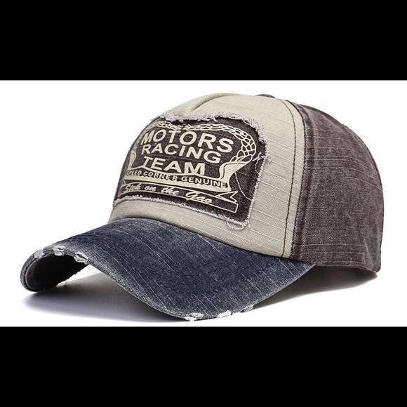 NWT Distressed Motor Racing Team Cap - Picture 1 of 4
